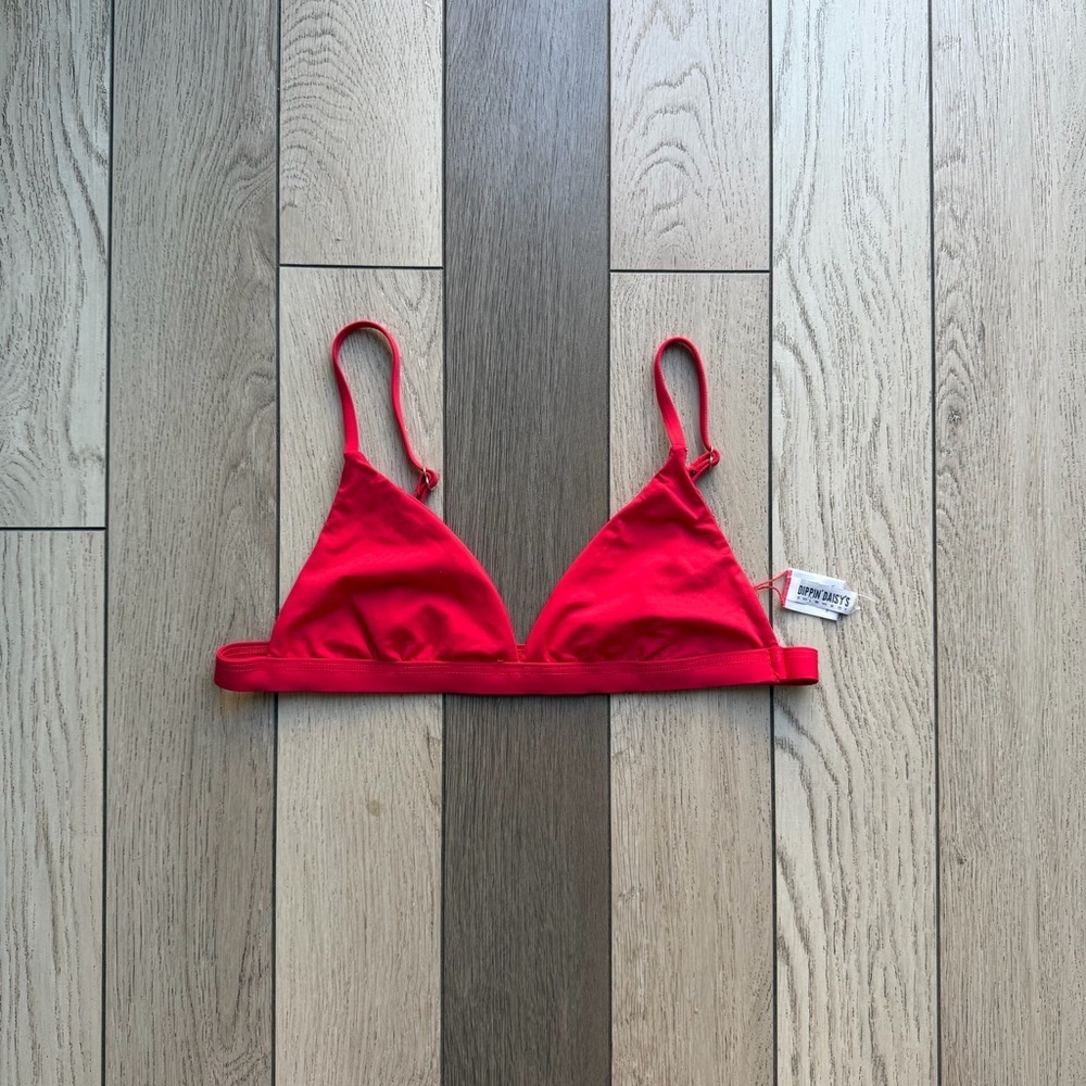 Dippin' Daisy's Bright Red Swim Bikini Top size M